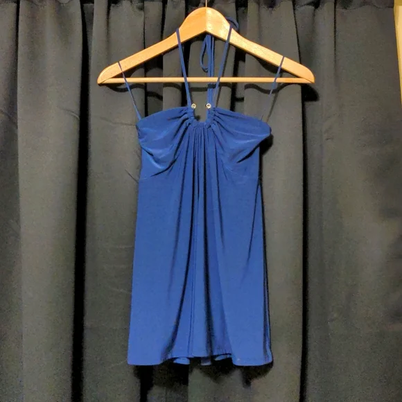 Express / Sexy Navy Halter with Diamond accent - Picture 1 of 4